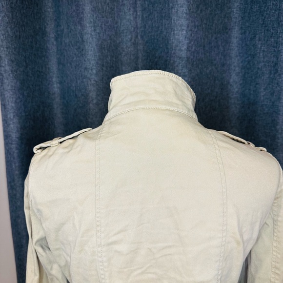 Divided Cream Button-Up Military Style Jacket Size 8 - Picture 10 of 14